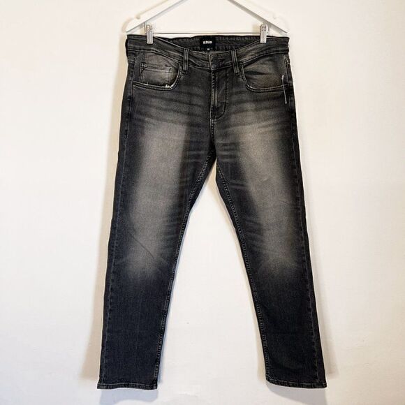 NEW Hudson Blake Slim Straight Zip Fly Jeans in Dark Concrete - Picture 2 of 8